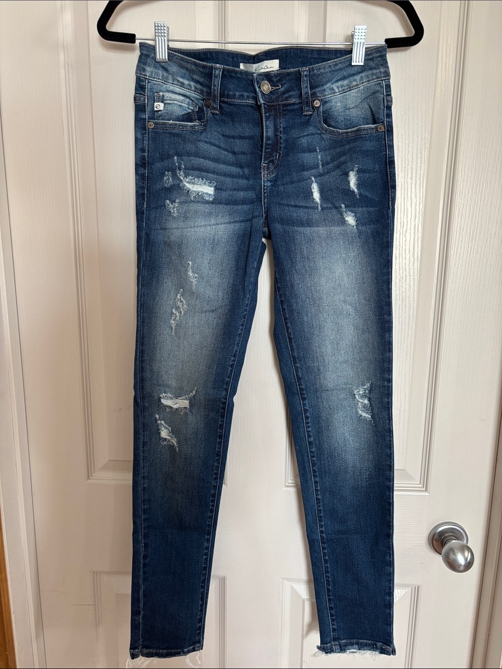 KanCan Dark Blue Distressed Skinny Jeans